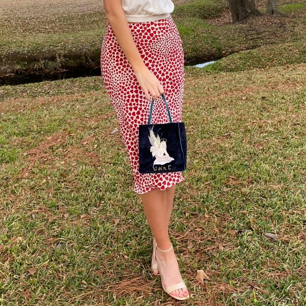Realisation par red heart midi silk skirt